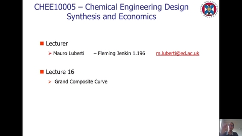 Thumbnail for entry Lecture 16 - Grand Composite Curve