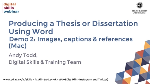 Thumbnail for Producing a thesis or dissertation using Word - part 2 (Mac)