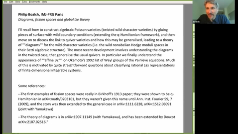 Thumbnail for entry Diagrams, Fission Spaces and Global Lie theory - Philip Boalch