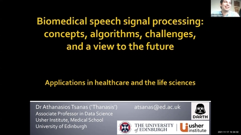 Thumbnail for entry Developing new speech signal processing algorithms for biomedical and life sciences applications: principles, findings, challenges, and a view to the future