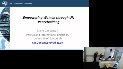 Thumbnail for 28 Sep 2018 — Claire Duncanson (University of Edinburgh)