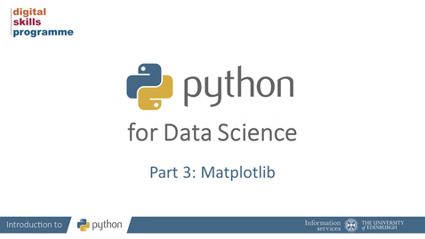 Thumbnail for entry Python for Data Science Part 3: Matplotlib