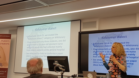Thumbnail for The Kefalonian Dialect in Wiktionary and how Wikitherapy addresses social equality in open-source language projects - Mina Theofilatou