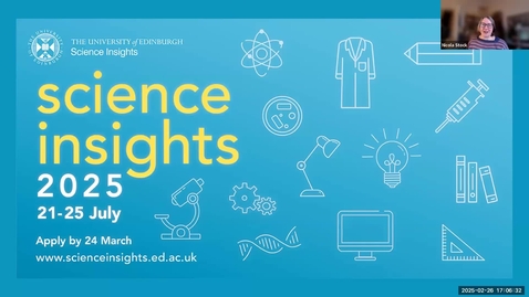Thumbnail for Science Insights 2025 - information session