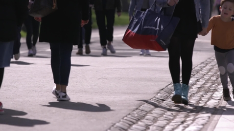 Thumbnail for Pedestrian walkway in Edinburgh park on spring day