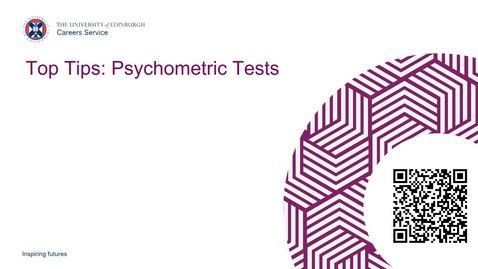 Thumbnail for entry Top Tips Psychometric Tests  2023
