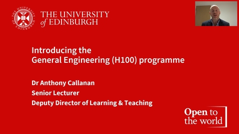 Thumbnail for entry Introducing the General Engineering (H100) programme