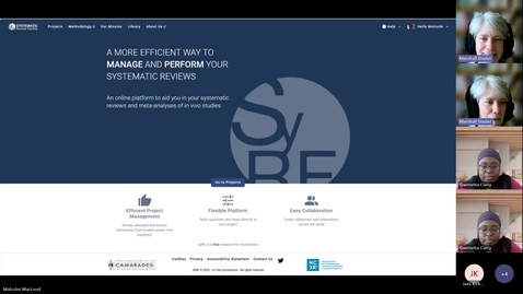 Thumbnail for UNCOVER Webinar: Introduction to SyRF (Systematic Review Facility)