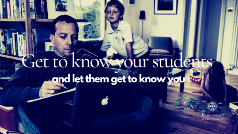 Thumbnail for Get to know your students and let them get to know you