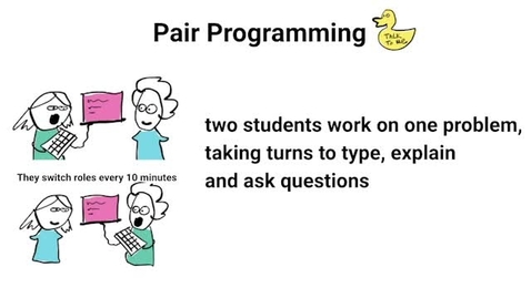 Thumbnail for entry Pair Programming - two students work on one problem, taking turns to type, explain and ask questions - UoE Teaching and Learning Conference 2021 - Fiona McNeill, Pawel Orzechowski