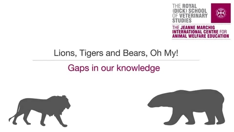 Thumbnail for entry Animal Welfare 5-2 Gaps In Our Knowledge (13 Minutes)