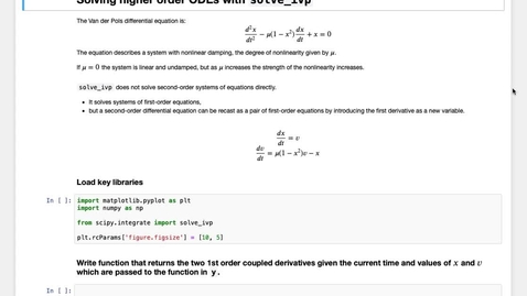 Thumbnail for entry Solving Differential Equations in Python: Higher order ODEs with solve_ivp