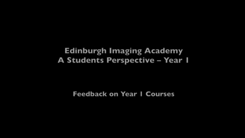 Thumbnail for entry Aldo, Imaging MSc online student - Year one courses
