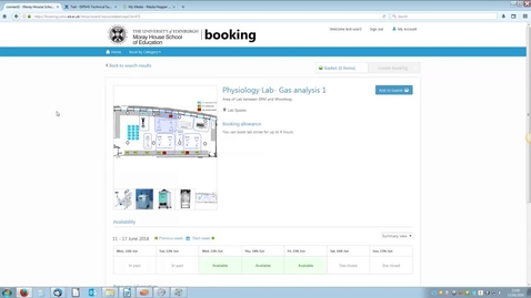 Thumbnail for entry Booking fixed equipment in Connect2
