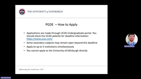 Thumbnail for Applying for the PGDE Primary and Secondary