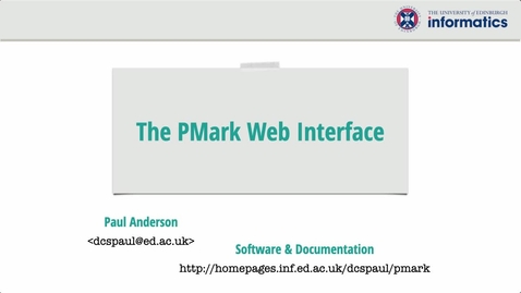 Thumbnail for entry The PMark web interface