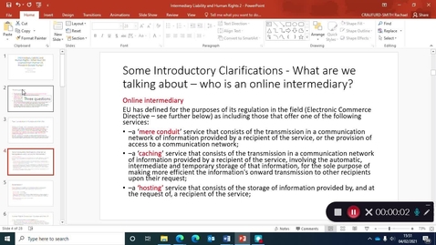 Thumbnail for Rachael Craufurd-Smith- Human rights and intermediaries, Trump and Twitter - 