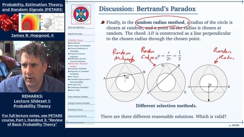 Thumbnail for entry Topic 13: Bertrand’s Paradox (PETARS, Chapter 3)