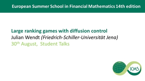 Thumbnail for Julian Wendt Student Talks