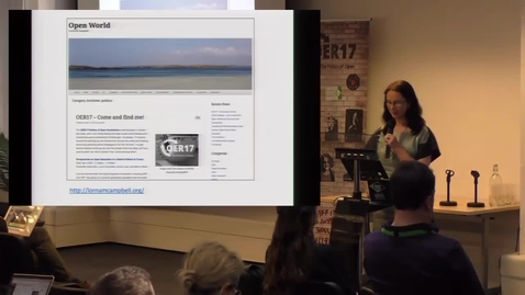Thumbnail for Shouting from the Heart - a short polemic on Open Education by Lorna Campbell at OER17