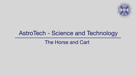 Thumbnail for AstroTech - Science and technology - The horse and the cart