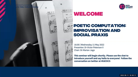 Thumbnail for Poetic Computation: Improvisation and Social Praxis