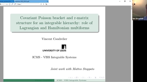 Thumbnail for entry Covariant Poisson bracket and r-matrix structure for an integrable hierarchy: role of Lagrangian and Hamiltonian multiforms - Vincent Caudrelier