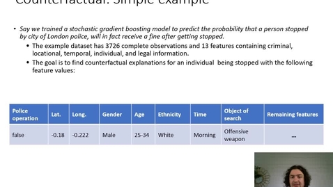 Thumbnail for entry XAI Lecture Recording - Conterfactuals (Part 2)