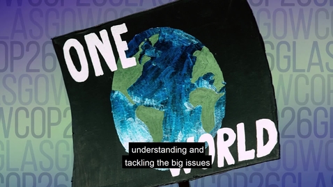 Thumbnail for Live at COP26 course trailer with closed captions for social media