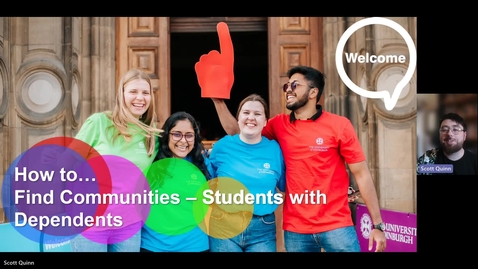 Thumbnail for How to... Find Communities - Students with Dependents (UG/PGT/PGR)