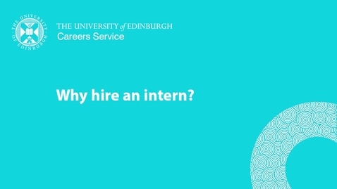 Thumbnail for entry Why hire an intern