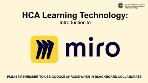 Thumbnail for HCA Learning Technology: Introduction to Miro