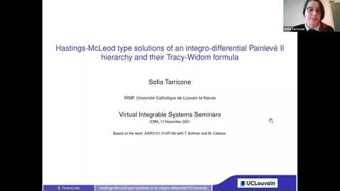 Thumbnail for entry Hastings-McLeod type solutions of an integro-differential Painlevé II hierarchy and their Tracy-Widom formula - S Tarricone