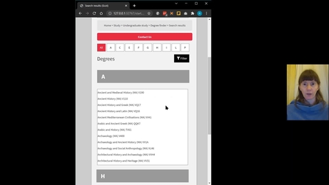 Thumbnail for Design Sprint 2 outcomes - Personalisation - Degree Finder research and design