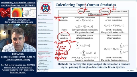 Thumbnail for Topic 71:  Introduction to System Response to Random Signals (PETARS, Chapter 10)