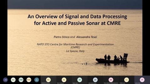 Thumbnail for entry An overview of signal and data processing for active and passive sonar at CMRE