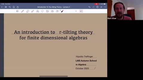 Thumbnail for entry Hipolito Treffinger: Tau-tilting theory for finite dimensional algebras