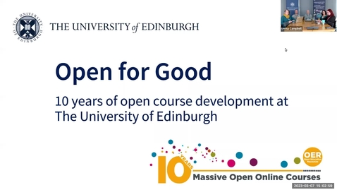 Thumbnail for Open for Good: 10 years of open course development at Edinburgh University