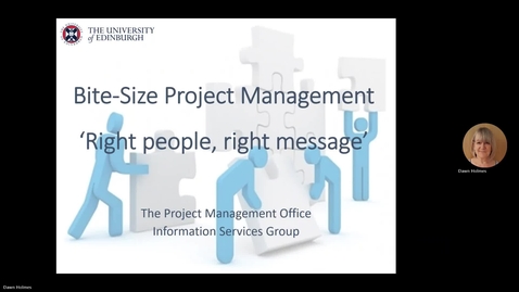 Thumbnail for Bitesize Practical Project Management - part 4 of 4 - Right people, right message