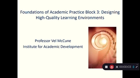 Thumbnail for Introduction to Course Design Block 3 PGCAP 2020
