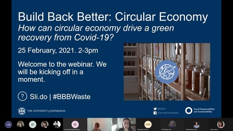 Thumbnail for entry Build Back Better: Circular Economy
