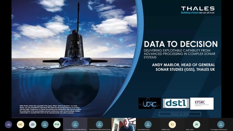 Thumbnail for Data to Decision’ – Delivering Exploitable Capability from Advanced Processing in Complex Sonar Systems