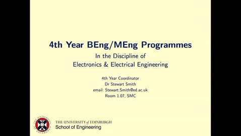 Thumbnail for Welcome Back Year 4 and 5 Electronics and Electrical Engineering Programmes