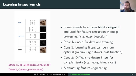 Thumbnail for entry MLP Lecture 07 - Clip 08 - Learning Image Kernels