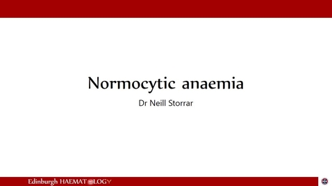 Thumbnail for entry Normocytic anaemia