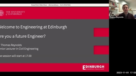 Thumbnail for entry Civil and Environmental Engineering - Are you a future Engineer? November 2023