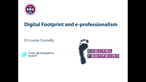 Thumbnail for Digital Footprint and e-professionalism