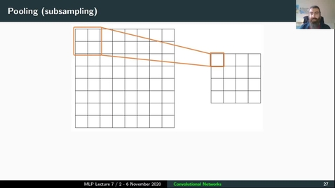 Thumbnail for entry MLP Lecture 07 - Clip 07 - Pooling/Subsampling