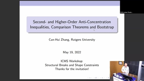 Thumbnail for entry Second- and Higher-Order Anti-Concentration Inequalities, Comparison Theorems and Bootstrap - Cun-Hui Zhang