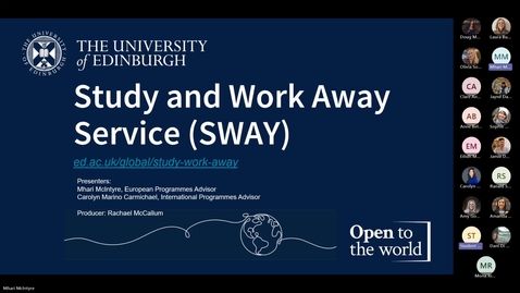 Thumbnail for entry Student Adviser Training - Study and Work Away Service (SWAY)